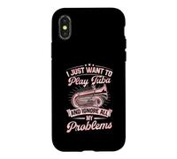 Je Veux Juste Jouer au Tuba et ignorer Tous Mes problèmes Coque pour iPhone X/XS