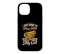 Je Veux Juste Jouer du Tuba et caresser Mon Chat Coque pour iPhone 14