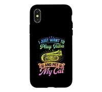 Je Veux Juste Jouer du Tuba et caresser Mon Chat Coque pour iPhone X/XS