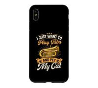 Je Veux Juste Jouer du Tuba et caresser Mon Chat Coque pour iPhone XS Max