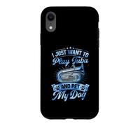 Je Veux Juste Jouer du Tuba et caresser Mon Chien Coque pour iPhone XR