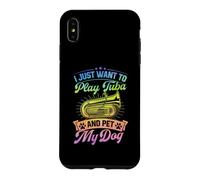 Je Veux Juste Jouer du Tuba et caresser Mon Chien Coque pour iPhone XS Max
