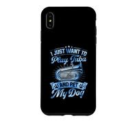 Je Veux Juste Jouer du Tuba et caresser Mon Chien Coque pour iPhone XS Max