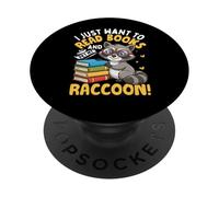 Je Veux Juste Lire des Livres et caresser Mon Raton Laveur PopSockets PopGrip Adhésif