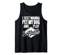 Je Veux Juste Mon Chien Et Jouer Au Softball Humour Débardeur