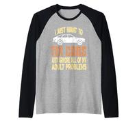 Je Veux Juste réparer Les Voitures et ignorer Mes problèmes Que Le mécanicien présente Manche Raglan