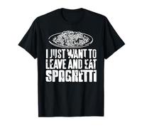 Je Veux Juste Sortir et Manger des Spaghettis Amusant T-Shirt