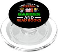 Je veux juste travailler dans mon jardin et lire des livres Jardinage PopSockets PopGrip pour MagSafe