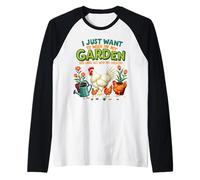 Je Veux Juste Travailler dans Mon Jardin et Sortir avec Mes Poules Manche Raglan
