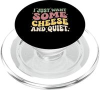 Je Veux Juste Un Peu de Fromage et de Musique rétro PopSockets PopGrip pour MagSafe