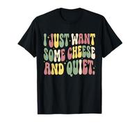 Je Veux Juste Un Peu de Fromage et de Musique rétro T-Shirt