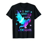 Je Veux Juste Voler avec des Dragons T-Shirt