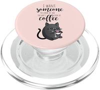 Je Veux Que Quelqu'un me Regarde comme Je Regarde Le café PopSockets PopGrip pour MagSafe