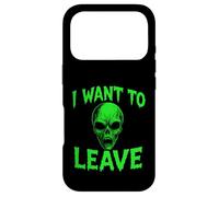 Je Veux Quitter Alien - Vintage Creepy Alien UFO Lover Coque pour iPhone 17 Pro