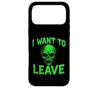 Je Veux Quitter Alien - Vintage Creepy Alien UFO Lover Coque pour iPhone 17 Pro Max