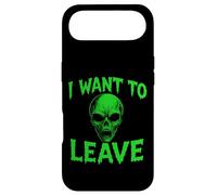 Je Veux Quitter Alien - Vintage Creepy Alien UFO Lover Coque pour iPhone Air