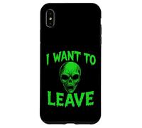 Je Veux Quitter Alien - Vintage Creepy Alien UFO Lover Coque pour iPhone XS Max