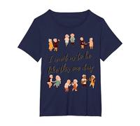 Je Veux qu'on vieillisse Ensemble T-Shirt, Femme Grandes Tailles, Bleu Marine, 3X