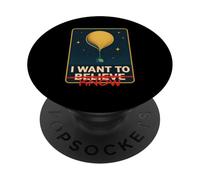 Je Veux Savoir, ne Pas Croire à UFO, UAP, Paranormal Alien Science PopSockets PopGrip Adhésif