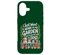 Je Veux Travailler dans Mon Jardin et Passer du Temps avec Mes Chiens Coque pour iPhone 17