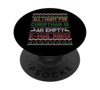 Je Veux Une boîte Mail Vide pour Christmas Ugly Sweater PopSockets PopGrip Adhésif