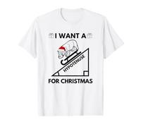 Je Veux Une hypoténuse pour Noël - Noël des professeurs de mathématiques T-Shirt Graphique avec Valeur