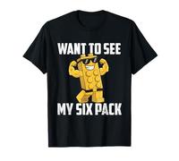 Je Veux Voir Mon Pack de Six Briques Brick Builder Block Building drôle T-Shirt
