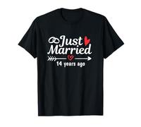 Je Viens de me marier il y a 14 Ans, Anniversaire de Mariage drôle en Couple T-Shirt