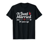 Je Viens de me marier il y a 24 Ans, Anniversaire de Mariage drôle en Couple T-Shirt