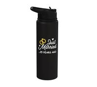 Je viens de me marier il y a 25 ans 25e anniversaire Stainless Steel Insulated Water Bottle