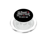Je Viens de me marier il y a 26 Ans, Anniversaire de Mariage drôle en Couple PopSockets PopGrip pour MagSafe