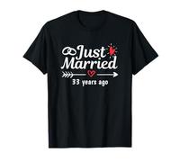 Je Viens de me marier il y a 33 Ans, Anniversaire de Mariage drôle en Couple T-Shirt