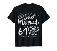Je Viens de me marier il y a 61 Ans, ce Qui Correspond au 61e Anniversaire de Mariage T-Shirt