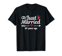 Je Viens de me marier il y a 63 Ans, Anniversaire de Mariage drôle en Couple T-Shirt