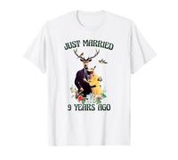Je viens de me marier il y a 9 ans, un couple de cerfs, un chasseur aime la T-Shirt