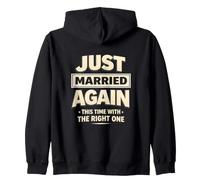 Je Viens de me remarier Cette Fois avec la Bonne Personne Funny Bold Sweat à Capuche