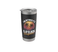 Je viens de prendre ma retraite, il est 5 heures partout Gobelet isotherme en acier inoxydable double paroi