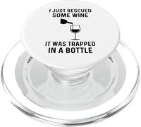 Je Viens de récupérer du vin, il était coincé dans Une Bouteille, C'est drôle PopSockets PopGrip pour MagSafe