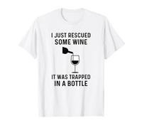Je Viens de récupérer du vin, il était coincé dans Une Bouteille, C'est drôle T-Shirt