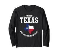 Je viens du Texas, de quel pays venez-vous ? Drapeau du Texas Manche Longue
