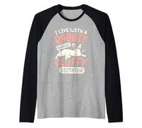Je vis avec Un Lapin Manche Raglan