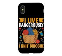 Je vis dangereusement, Je Tricote de la brioche Coque pour iPhone X/XS