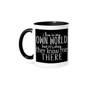 Je Vis Dans Mon Propre Monde, Mais Ce N'Est Pas Grave, Ils Me Connaissent Ici. Mug À Café Modernes Mug Jolis Tasse À Café Pour Chocolat Chaud Travail Cuisine 330Ml