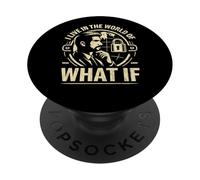 Je vis dans Un Monde où règne la sécurité PopSockets PopGrip Adhésif