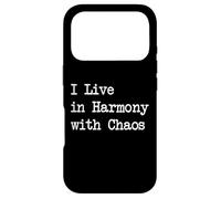 Je vis en Harmonie avec Le Chaos Citations Musicales drôles Coque pour iPhone 17 Pro