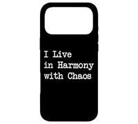 Je vis en Harmonie avec Le Chaos Citations Musicales drôles Coque pour iPhone 17 Pro Max