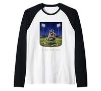 Je vis Ici Maintenant Baseball Girl Funny Ballfield Meme Manche Raglan