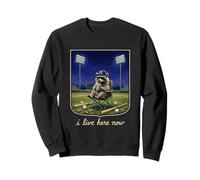 Je vis Ici Maintenant Baseball Girl Funny Ballfield Meme Sweatshirt