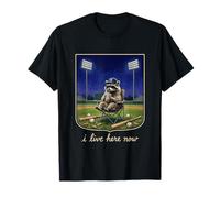 Je vis Ici Maintenant Baseball Girl Funny Ballfield Meme T-Shirt