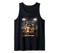 Je vis Ici Maintenant, Racoon Funny Baseball Meme Débardeur